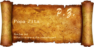 Popa Zita névjegykártya