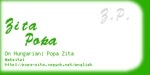 zita popa business card